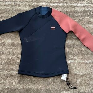 Billabong women surfing wet suit blue/ peach size6 very good condition worn once